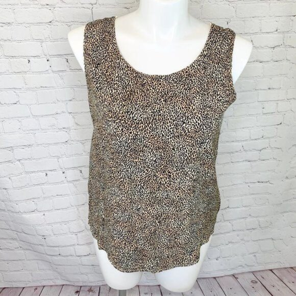VINTAGE REVERSIBLE ZEBRA LEOPARD PRINT CITY GIRL BY NANCY BOLEN TANK TOP - 14 - Picture 2 of 8